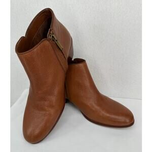 Sam Edelman Brown Leather Petty Low Ankle Boots 7M